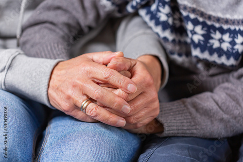 Hands of senior woman and a child, care and support