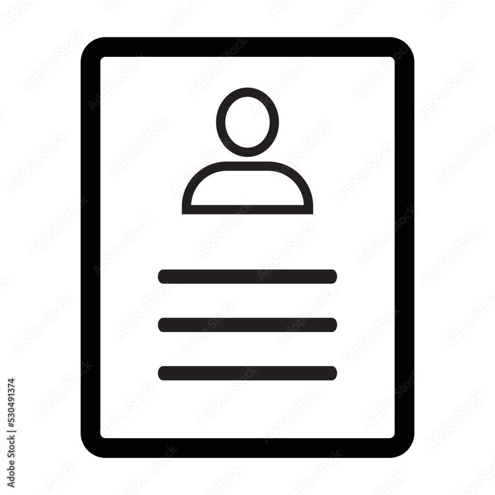 Resume document line icon
Resume document line icon