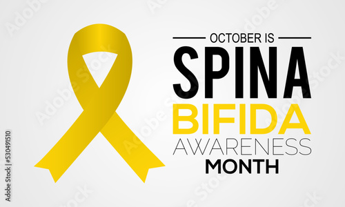 Spina Bifida awareness month is observed every year in October. It is a type of neuraltube defect (NTD). Vector illustration.