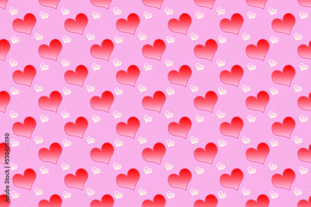 pattern with hearts and background with hearts
