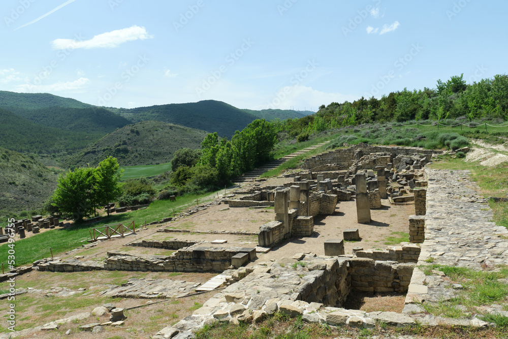 Archaeological site of the Roman city of Santa Criz de Eslava, Navarre, Spain