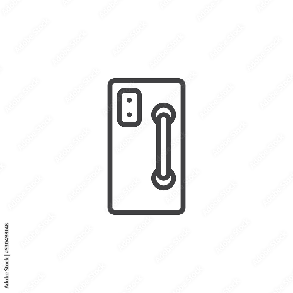 Phone strap line icon Phone strap line icon