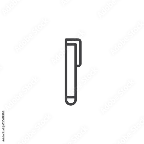 Phone stylus line icon