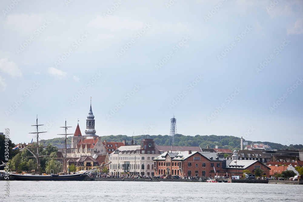 city view from the shore in Aalborg