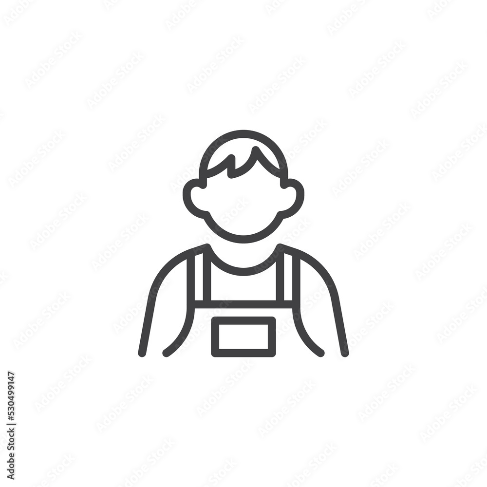 Repair Service Man line icon Repair Service Man line icon