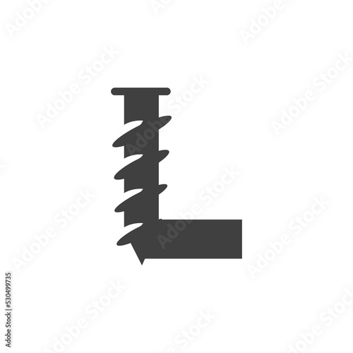 Letter L Screw Logo Template For Construction Ironmonger  Symbol Design