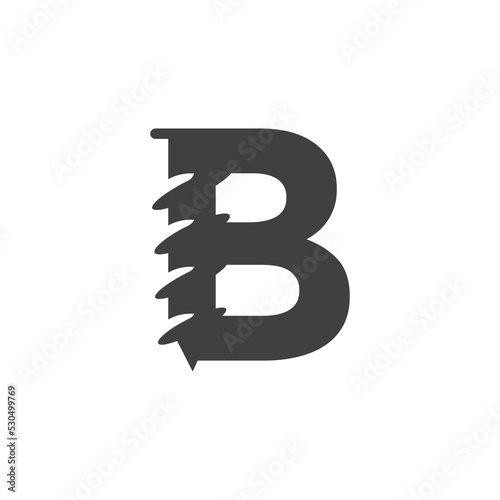 Letter B Screw Logo Template For Construction Ironmonger  Symbol Design