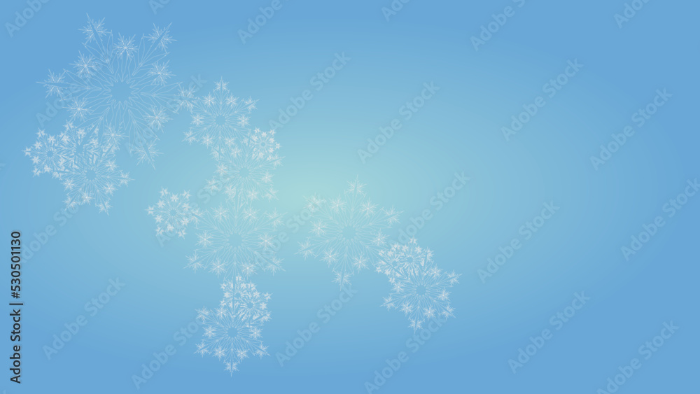 Fototapeta premium abstract snowflake illustration vector with light blue background