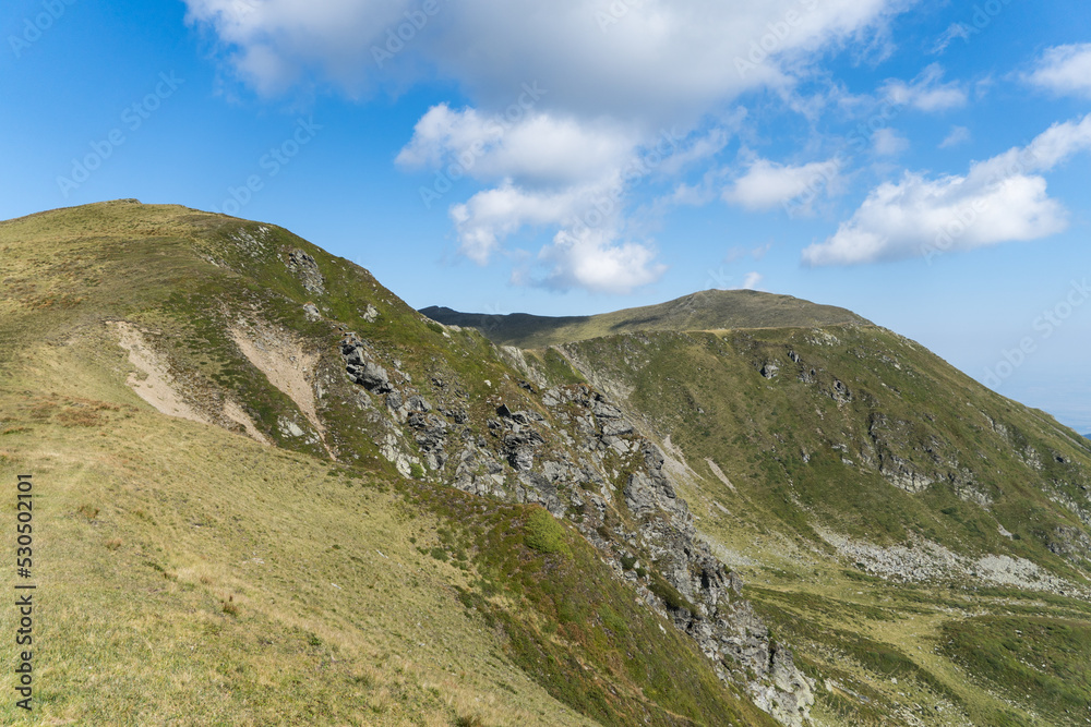 landscape with blue sky,  Fagaras Mountains, Romania 