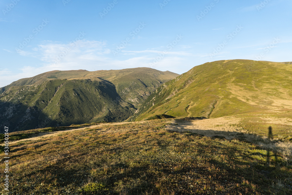 landscape with mountains, Zarna Saddle, Fagaras Mountains, Romania 