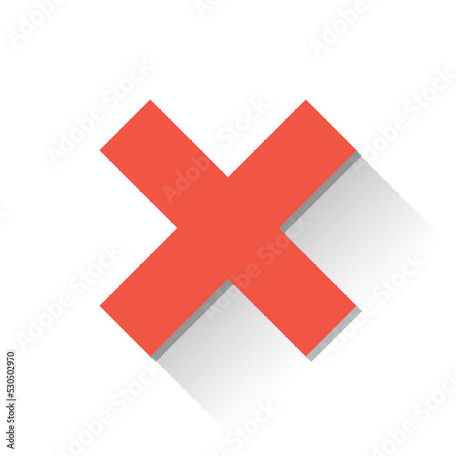 Simple check mark with red cross