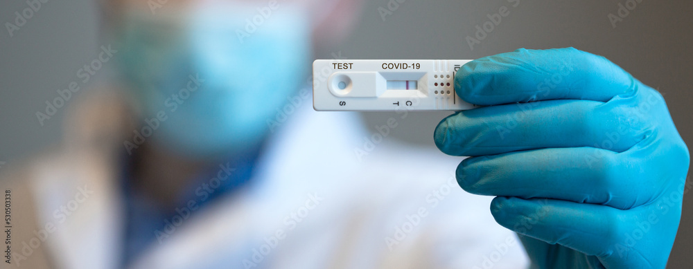 Negative test result by using rapid test device for COVID-19. Negative test result by using rapid test device for COVID-19.