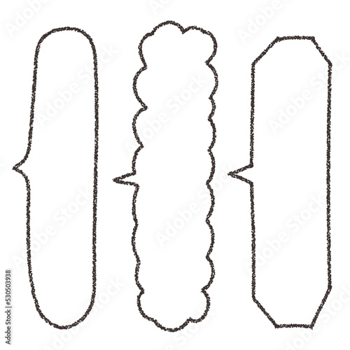 クレヨン素材　ふきだしセット