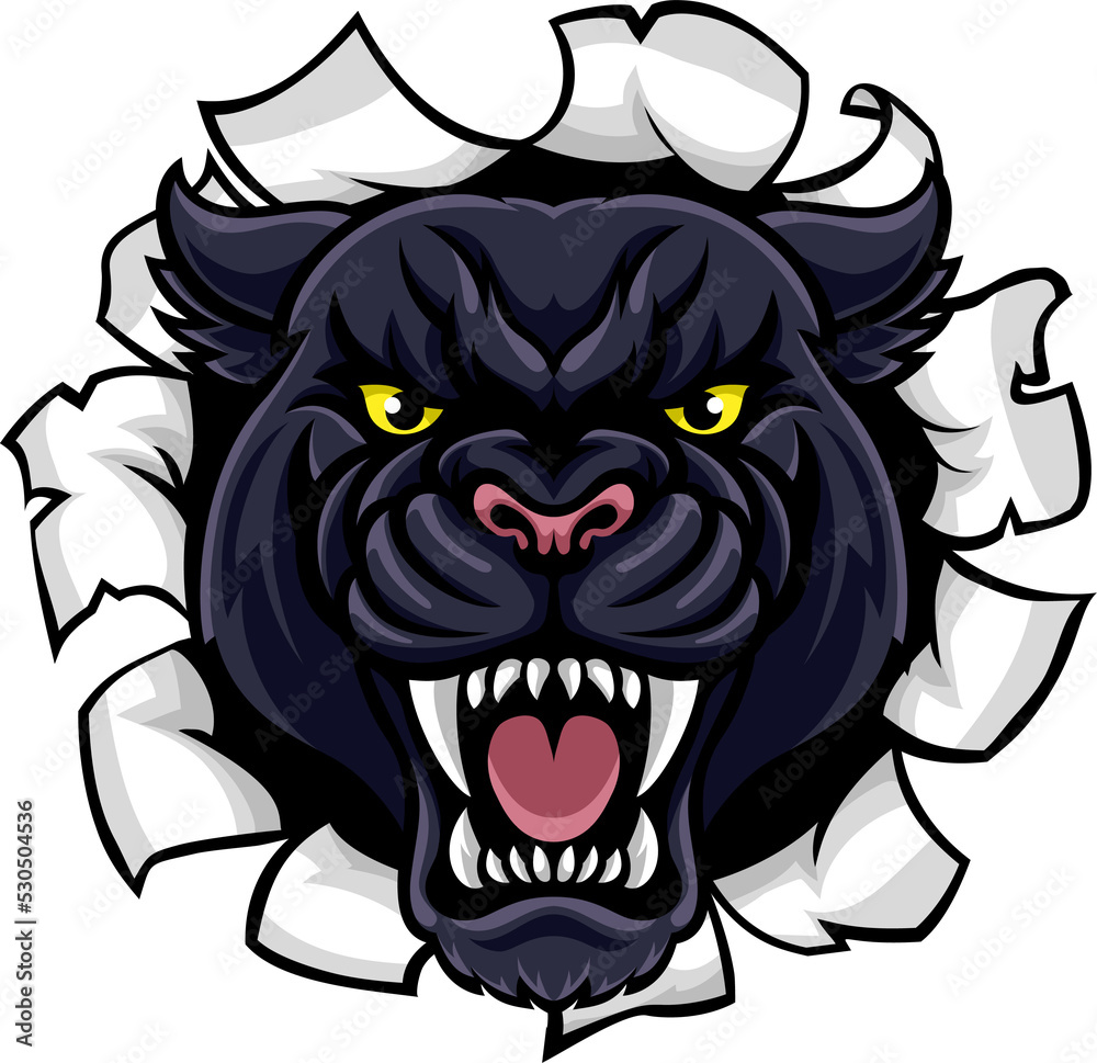 Obraz premium Black Panther Background Breakthrough