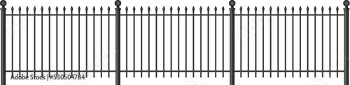 Black forged lattice fence