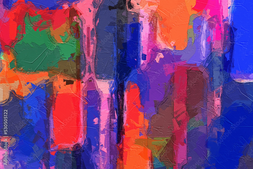 Fototapeta premium Beautiful abstract oil painting texture illustration