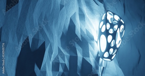 abstract background using fantasy and sci fi themes, light blue design, 3d rendering, and 4K size