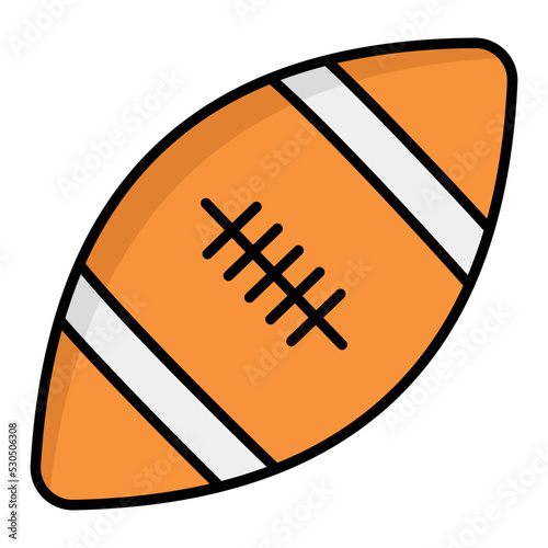 Rugby ballVector Icon which is suitable for commercial work and easily modify or edit it

