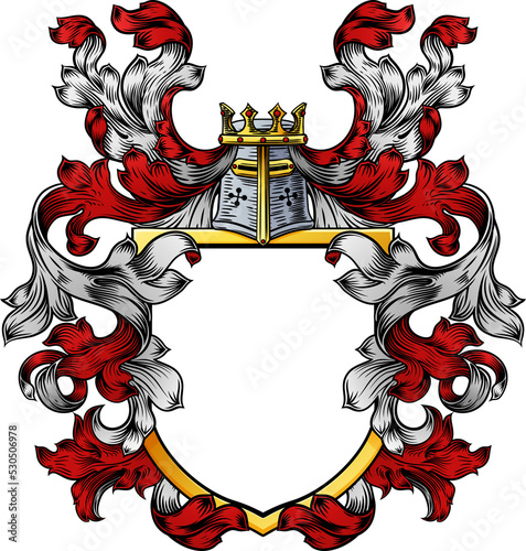 Coat of Arms Crest Knight Family Heraldic Shield