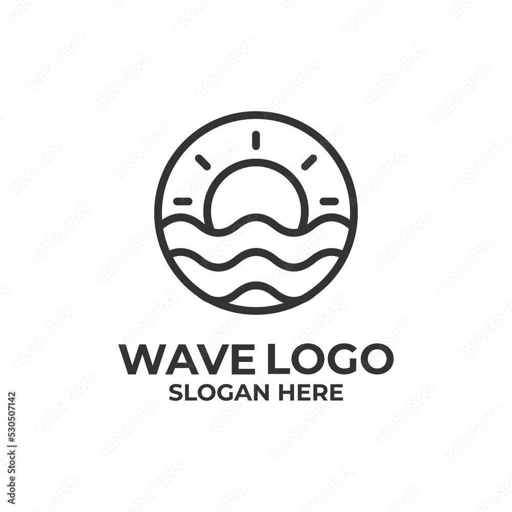 Wave logo vector. Water wave logo Wave logo vector. Water wave logo