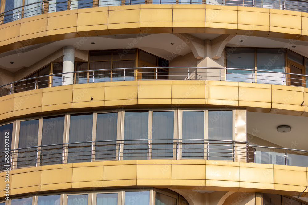 Fototapeta premium Balconies in a multi-storey building.