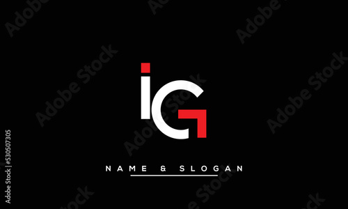 GI,  IG,  G,  I  Abstract  Letters  Logo  Monogram