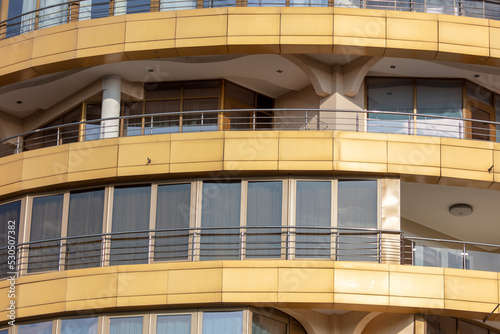 Balconies in a multi-storey building. © schankz