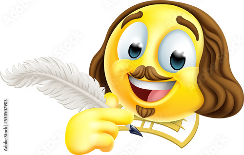 Shakespeare Poet Emoticon E...