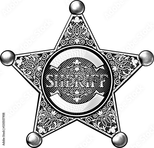 Cowboy Sheriff Star Badge
