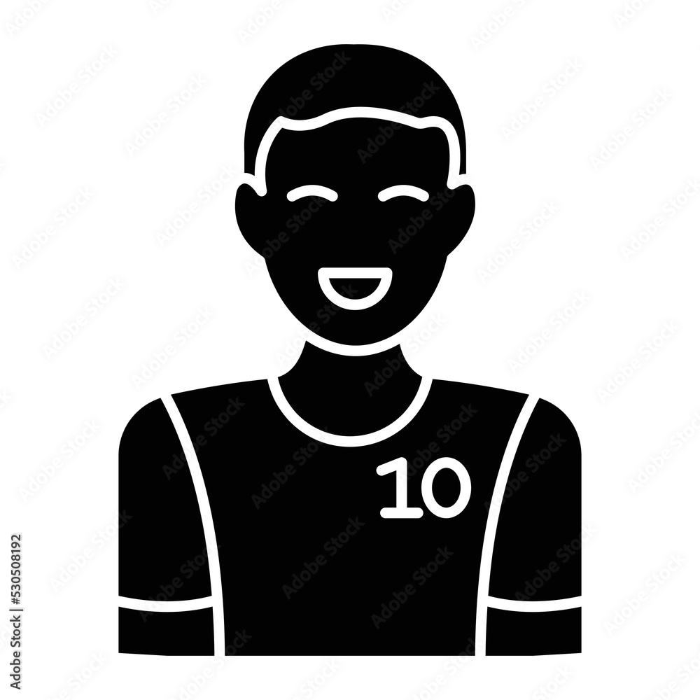 Sport Player Vector Icon which is suitable for commercial work and easily modify or edit it
