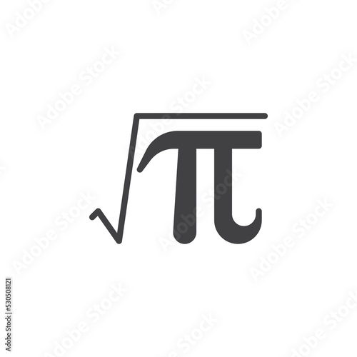 Pi symbol vector icon
