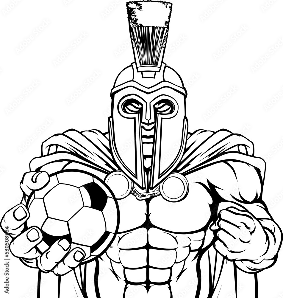 Trojan Spartan Soccer Football Sports Mascot Trojan Spartan Soccer Football Sports Mascot