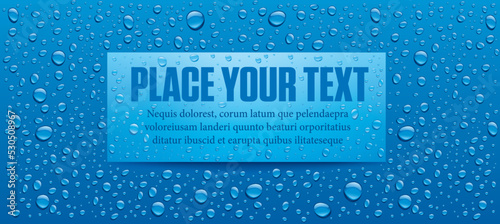 blue water drops background	