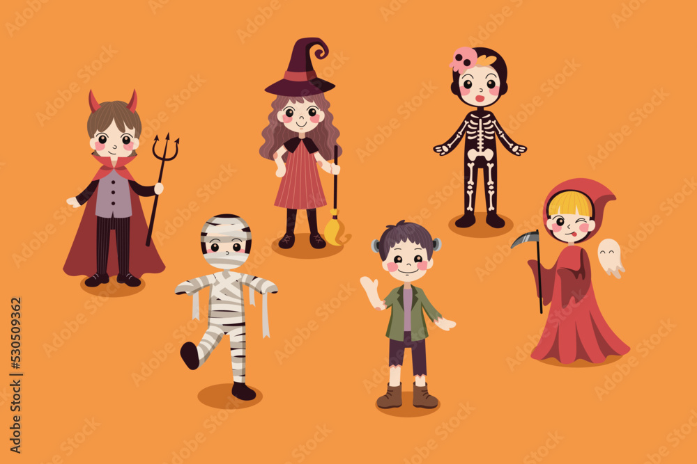 Halloween Cartoon Character Vector Illustration