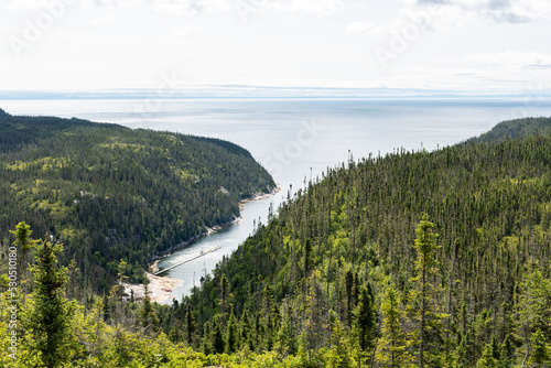 Beautiful view from the Fjard St-Pancrace Lookout, located a few minutes after Baie-Comeau, in Canada photo