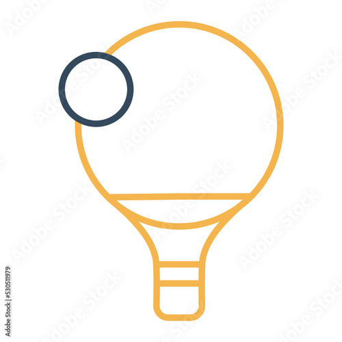 Table Tennis Vector Icon which is suitable for commercial work and easily modify or edit it

