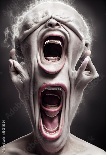 Obraz na płótnie mad screaming woman