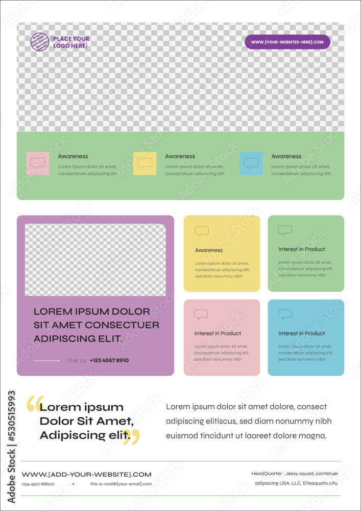Multipurpose Flyer Template Resources, perfect use for brocures, poster, pamphlet, or any other marketing purpose, available in soft color - Style 7 Multipurpose Flyer Template Resources, perfect use for brocures, poster, pamphlet, or any other marketing purpose, available in soft color - Style 7