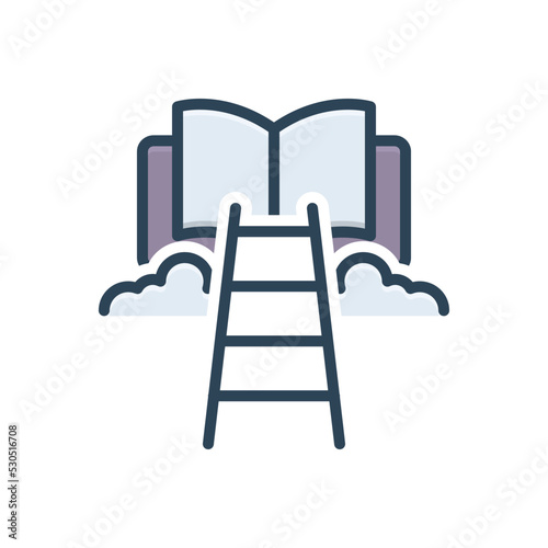 Color illustration icon for revelation