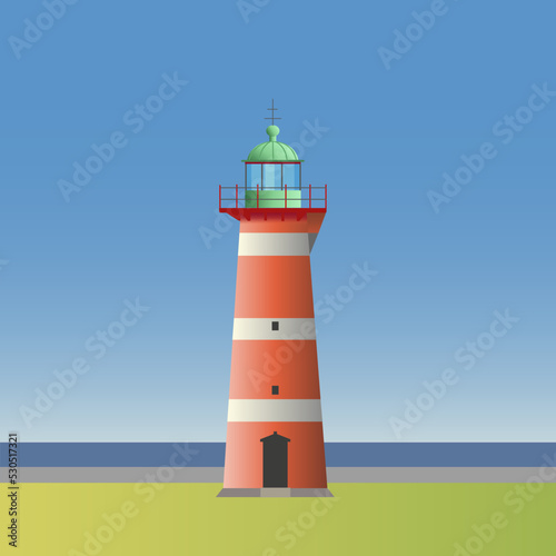 Närsholmen lighthouse situated on Gotland in Sweden. The tower was built 1872 and 16,3 meter high. 