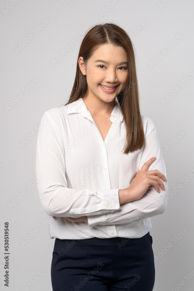 Portrait of beautiful asian woman over white background studio. Portrait of beautiful asian woman over white background studio.