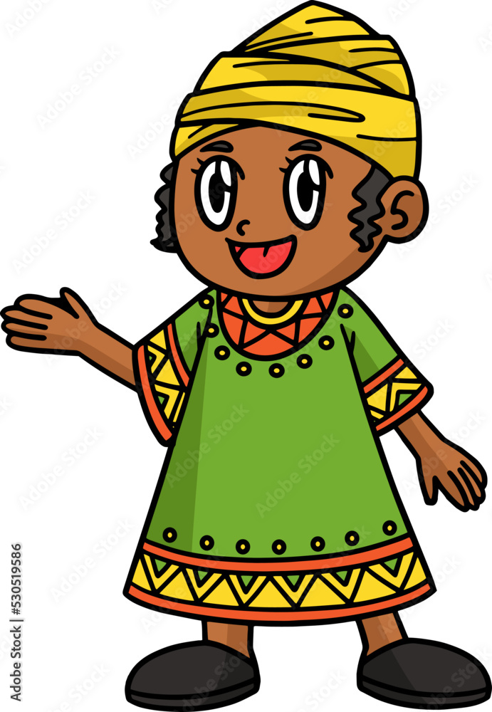 Kwanzaa Afro Girl Cartoon Colored Clipart Kwanzaa Afro Girl Cartoon Colored Clipart