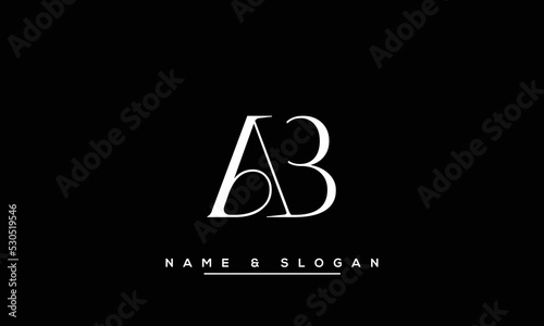 AB,  BA,  A,  B  Abstract  Letters  Logo  Monogram