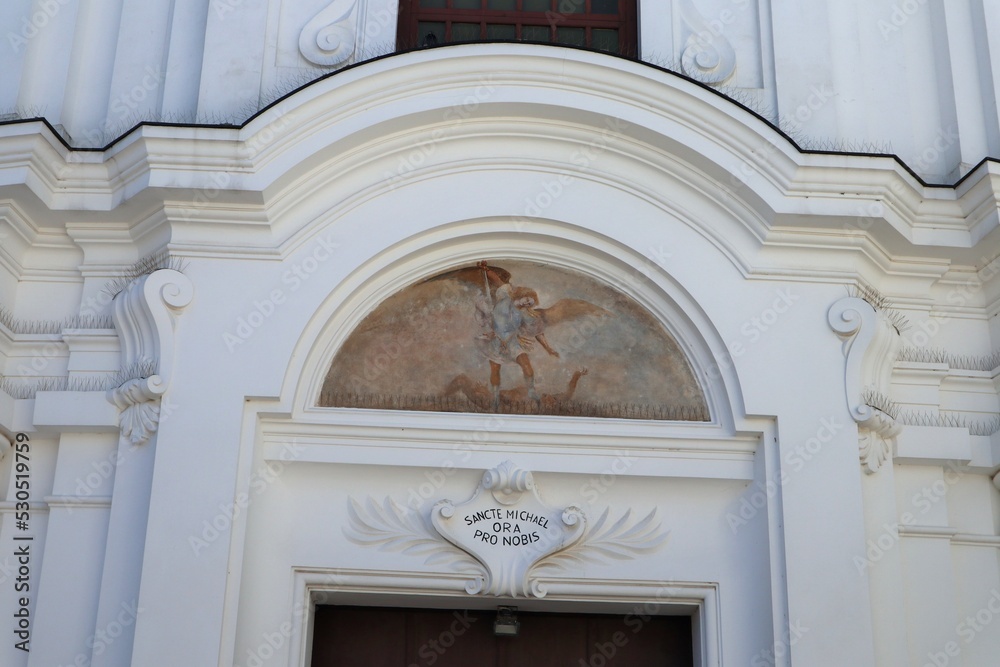 Anacapri - Particolare della facciata della Chiesa di San Michele Arcangelo