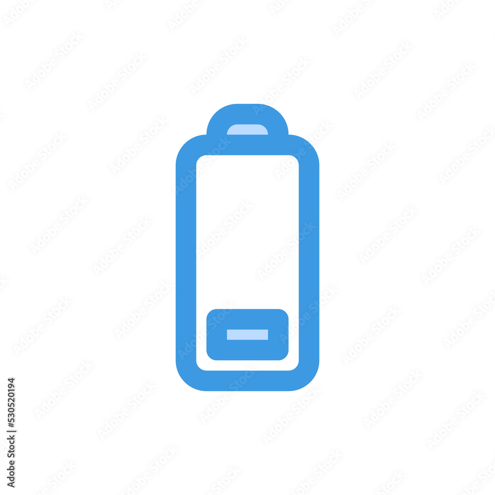 Low battery icon in blue style about camera, use for website mobile app presentation Low battery icon in blue style about camera, use for website mobile app presentation