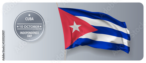 Free Download Cuba independence day vector banner, greeting card - GFXLoad