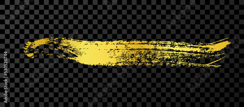 Gold brush stroke on dark background