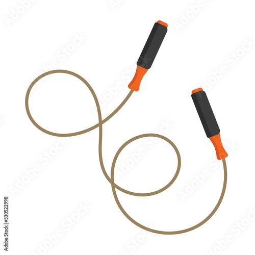 skipping rope flat vector illustration logo icon clipart photo