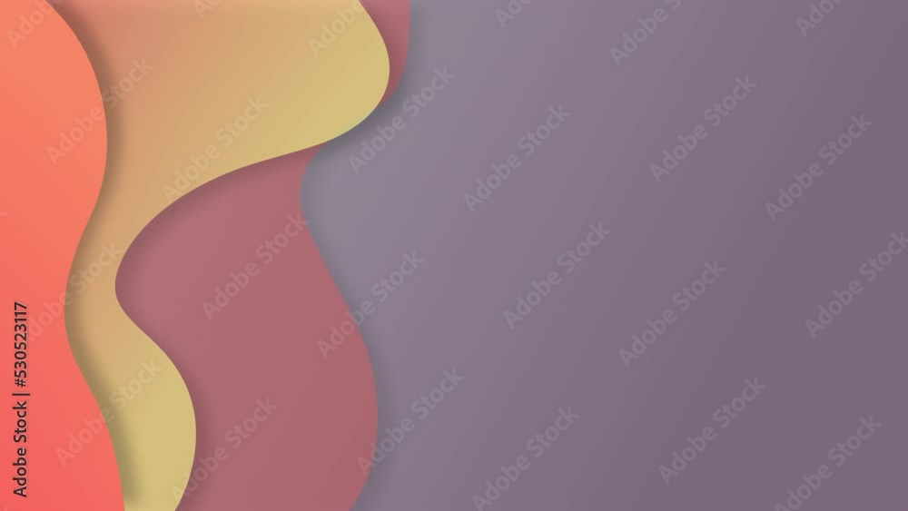 Waves gradient abstract background on the left of calming coral peach and gray colors of 2022 year. 4k moving animation concept with smooth movement and copy space Waves gradient abstract background on the left of calming coral peach and gray colors of 2022 year. 4k moving animation concept with smooth movement and copy space