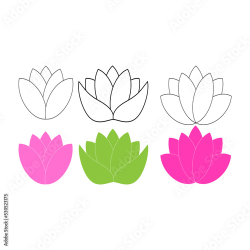 lotus icon ilustration vector